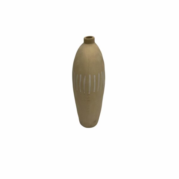 Florero Decorativo Mediano Diseño Líneas Beige FREE HOME Unidad - Imagen 6