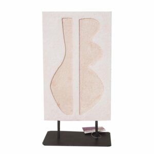 Escultura Decorativa Con Base Metálica Rectangular FREE HOME Unidad