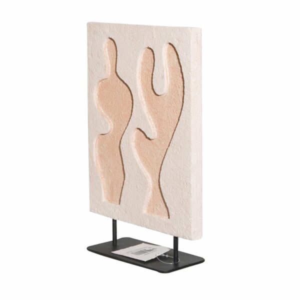 Escultura Decorativa Con Base Metálica Cuadrada FREE HOME Unidad - Imagen 2