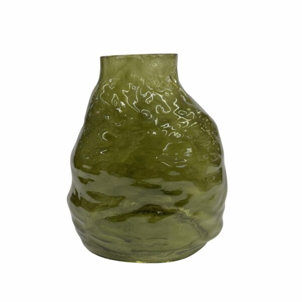 Florero Decorativo Verde Oliva Martillado FREE HOME Unidad - Imagen 2