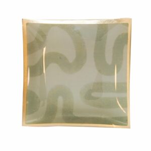 Bandeja Decorativa Verde Abstracto Cuadrada FREE HOME Pequeño