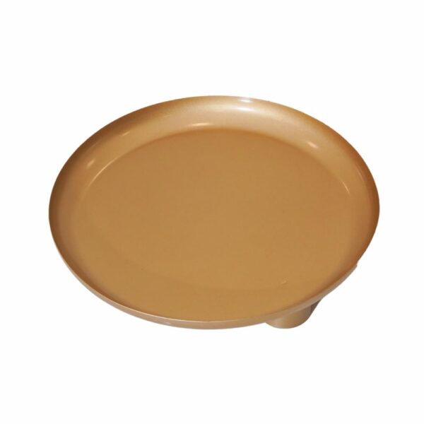 Bandeja Decorativa Dorada Con Pie Redonda FREE HOME Unidad - Imagen 2