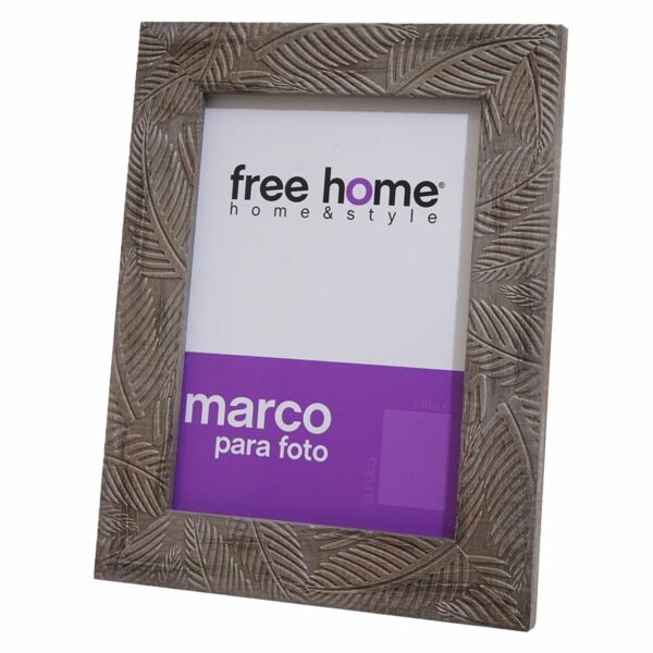 Porta Retrato Diseño Hojas Taupe FREE HOME 20X25 Cm