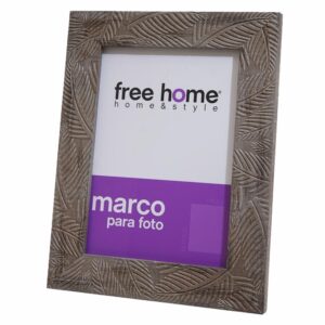 Porta Retrato Diseño Hojas Taupe FREE HOME 20X25 Cm