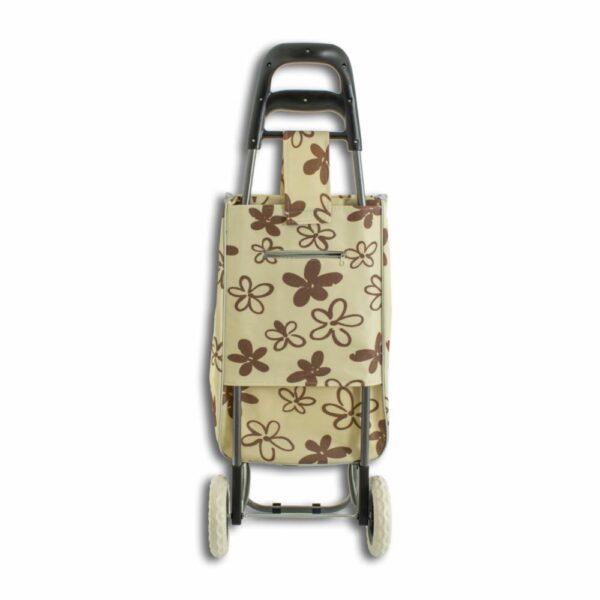Carro De Compras Flores Beige POOYO Unidad - Imagen 2