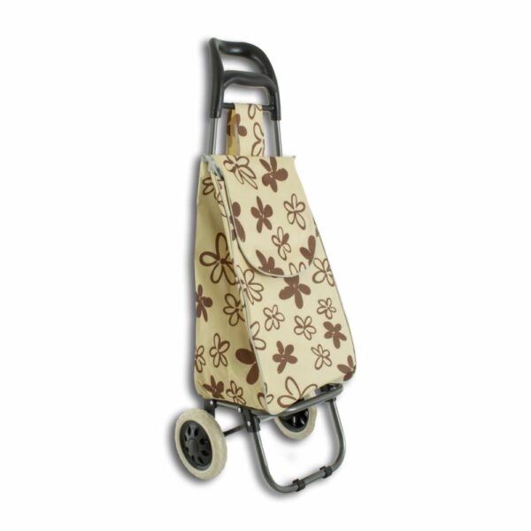 Carro De Compras Flores Beige POOYO Unidad - Imagen 4