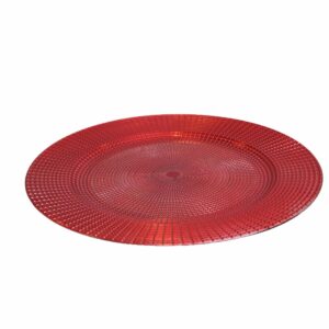 Plato Base Diseño Rojo Z&L 33 Cm