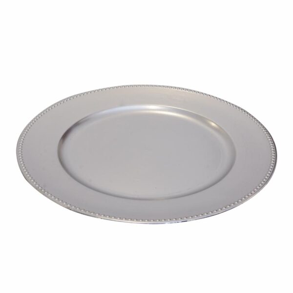 Plato Base Diseño Plata Z&L 33 Cm