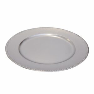 Plato Base Diseño Plata Z&L 33 Cm