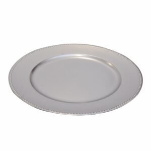 Plato Base Diseño Plata Z&L 33 Cm