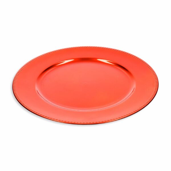 Plato Base Diseño Rojo Z&L 33 Cm
