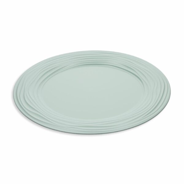 Plato Base Verde Claro Diseño Líneas Z&L 33 Cm