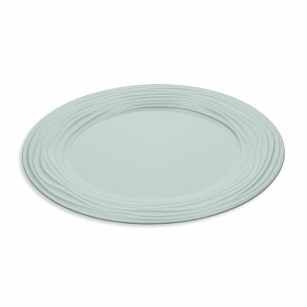 Plato Base Verde Claro Diseño Líneas Z&L 33 Cm