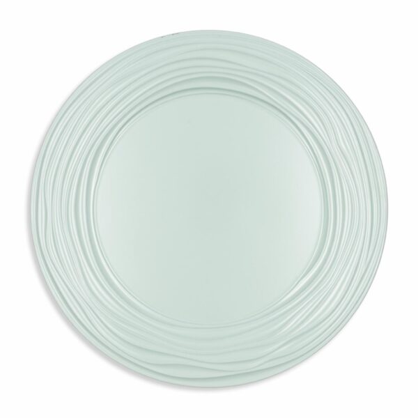 Plato Base Verde Claro Diseño Líneas Z&L 33 Cm - Imagen 2