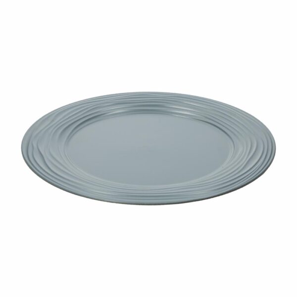 Plato Base Azul Claro Diseño Líneas Z&L 33 Cm