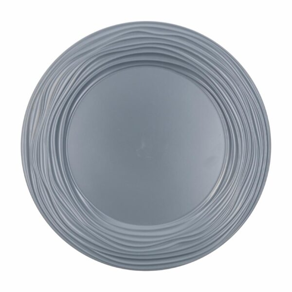 Plato Base Azul Claro Diseño Líneas Z&L 33 Cm - Imagen 2