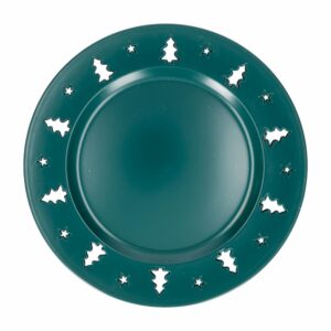 Plato Base Navidad Verde Z&L 33 Cm