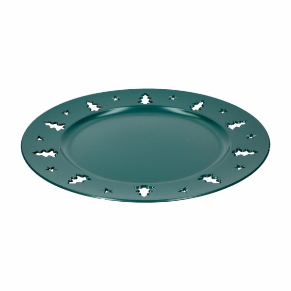 Plato Base Navidad Verde Z&L 33 Cm - Imagen 2