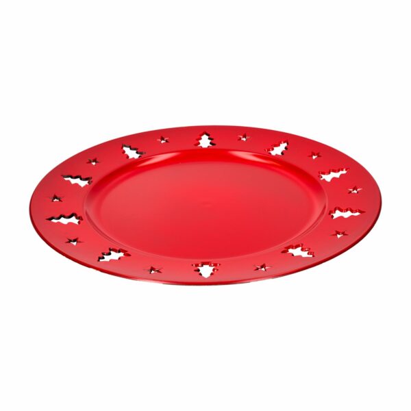 Plato Base Navidad Rojo Z&L 33 Cm - Imagen 2
