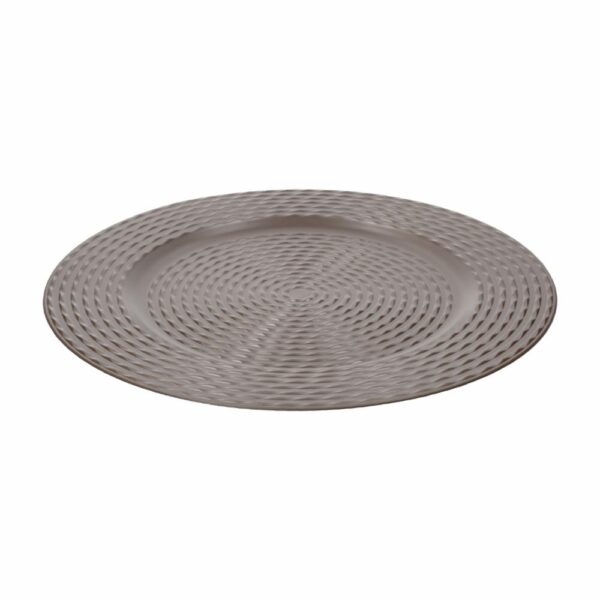 Plato Base Diseño Taupe Z&L 33 Cm
