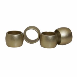 Set Servilleteros Color Rojo Champagne Anillo Moderno Z&L 4 Pzs