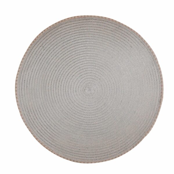 Individual Para Mesa Redondo Plomo Borde Especial FREE HOME 38 Cm