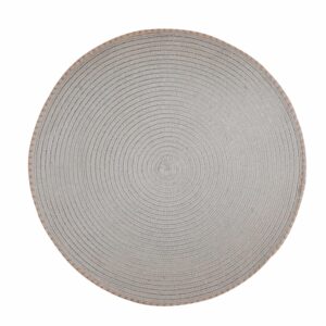 Individual Para Mesa Redondo Plomo Borde Especial FREE HOME 38 Cm