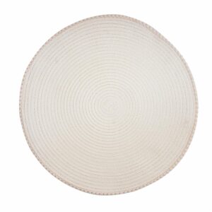 Individual Para Mesa Redondo Beige Borde Especial FREE HOME 38 Cm