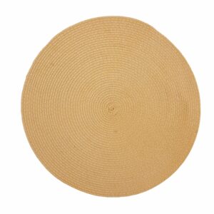 Individual Para Mesa Redondo Beige Diseño En Borde FREE HOME 38 Cm