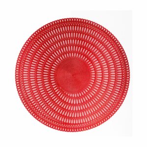 Individual Redondo Dorado Rojo FREE HOME 38 Cm