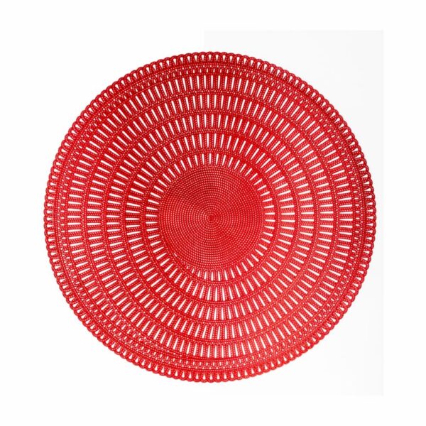 Individual Redondo Dorado Rojo FREE HOME 38 Cm