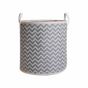 Cesto De Mimbre Gris Con Líneas Blancas FREE HOME Unidad