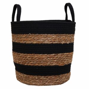 Cesto De Mimbre Con Rayas Negras FREE HOME Unidad