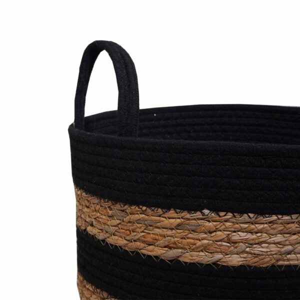 Cesto De Mimbre Con Rayas Negras FREE HOME Unidad - Imagen 2