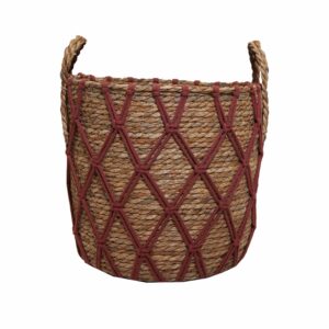 Cesta De Mimbre Con Cordones Naranja FREE HOME Unidad