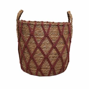 Cesta De Mimbre Con Cordones Naranja FREE HOME Unidad