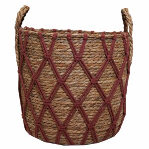 Cesto De Mimbre Con Cordones Naranjas FREE HOME Unidad