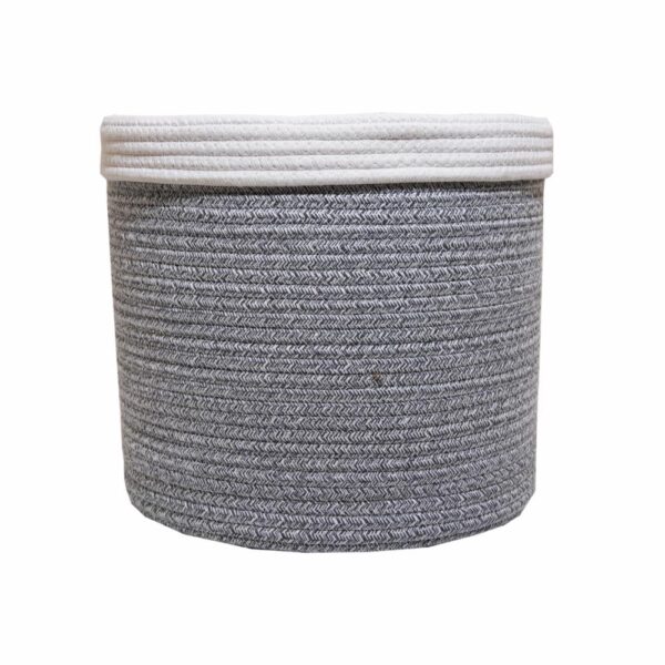 Cesta De Mimbre Con Tapa Son Azas Color Gris FREE HOME Unidad
