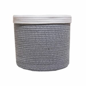 Cesta De Mimbre Con Tapa Son Azas Color Gris FREE HOME Unidad
