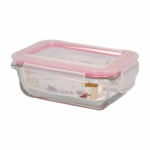 Repostero Refractario Rectangular De Vidrio Con Tapa Hermético FREE HOME 160 Ml