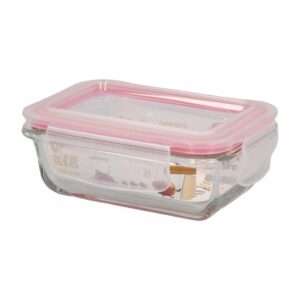 Repostero Refractario Rectangular De Vidrio Con Tapa Hermético FREE HOME 160 Ml