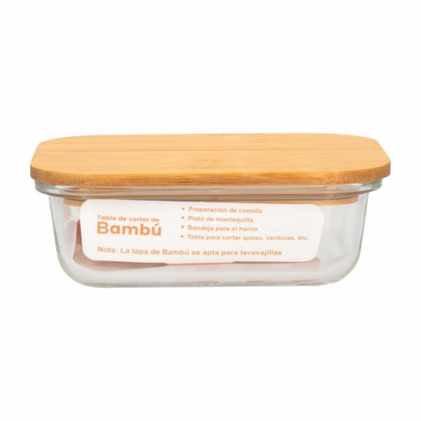 Repostero Refractario Con Tapa Bamboo FREE HOME 370 Ml - Imagen 2