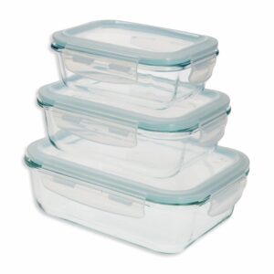 Set Reposteros Rectangulares Con Tapa Hermética DELIGHT KING 6 Piezas