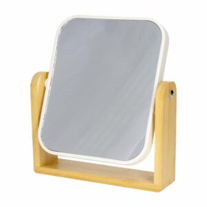 Espejo De Pie Bamboo FREE HOME Blanco