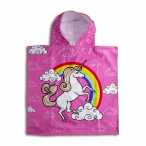 Toalla De Playa Unicornio Con Capucha TOP KIDS Poliéster Y Algodón