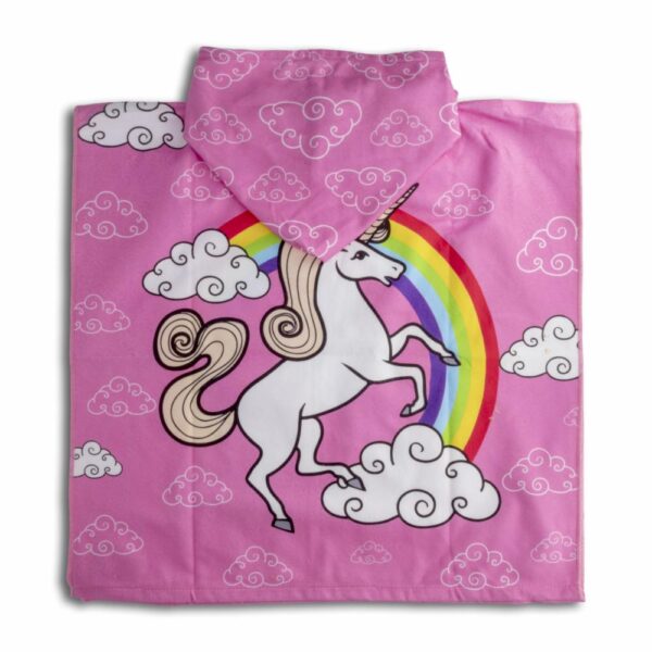 Toalla De Playa Unicornio Con Capucha TOP KIDS Poliéster Y Algodón - Imagen 2