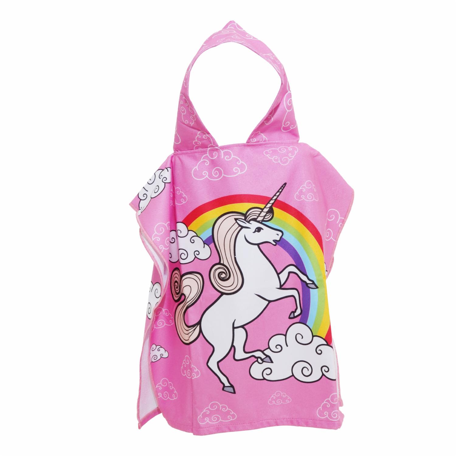 Toalla De Playa Unicornio Con Capucha TOP KIDS Poliéster Y Algodón - Imagen 3