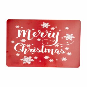 Individual PVC Rojo Merry Christmas JOY Unidad