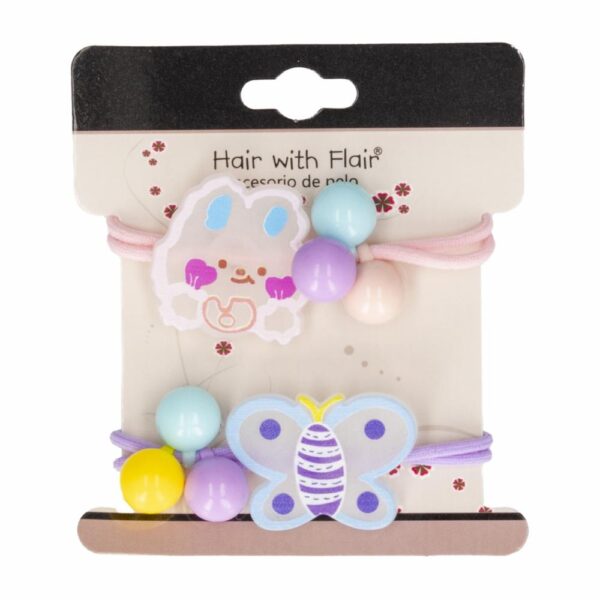 Ligas De Cabello Con Figura De Mariposas HAIR WITH FLAIR X2 Uds