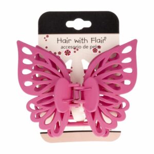 Clip De Cabello De Mariposa Rosada HAIR WITH FLAIR Unidad
